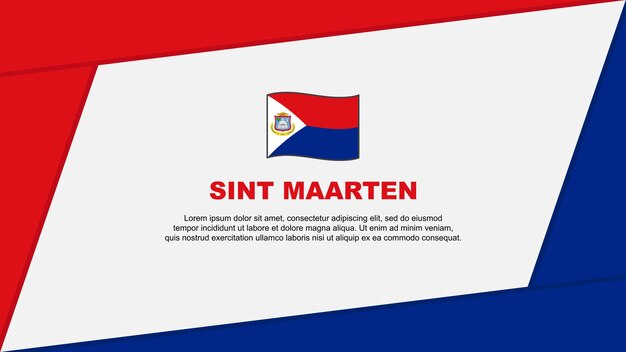 Sint Maarten Flag Abstract Background Design Template Sint Maarten Independence Day Banner Cartoon Vector Illustration Sint Maarten Banner