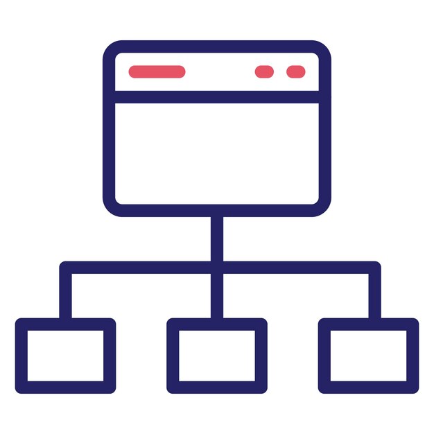 Sitemap vector icon illustration of SEO and SEM iconset
