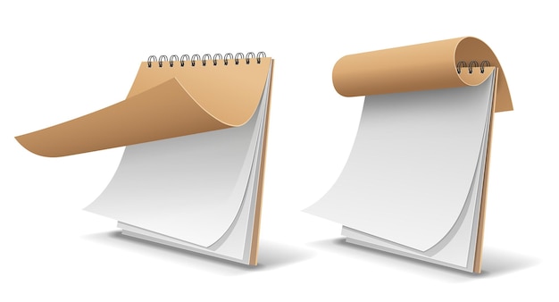 Sketch book brown cover paper, template