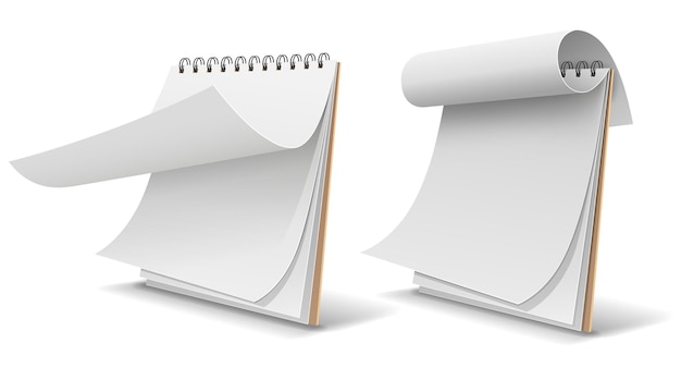 Sketch book white paper, template