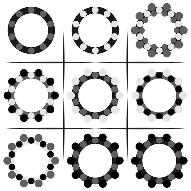 sketch circle frame border Simple doodle round circular pencil frame border shape