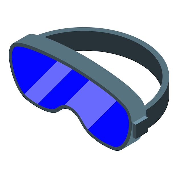 Ski goggles icon Isometric of ski goggles vector icon for web design isolated on white background