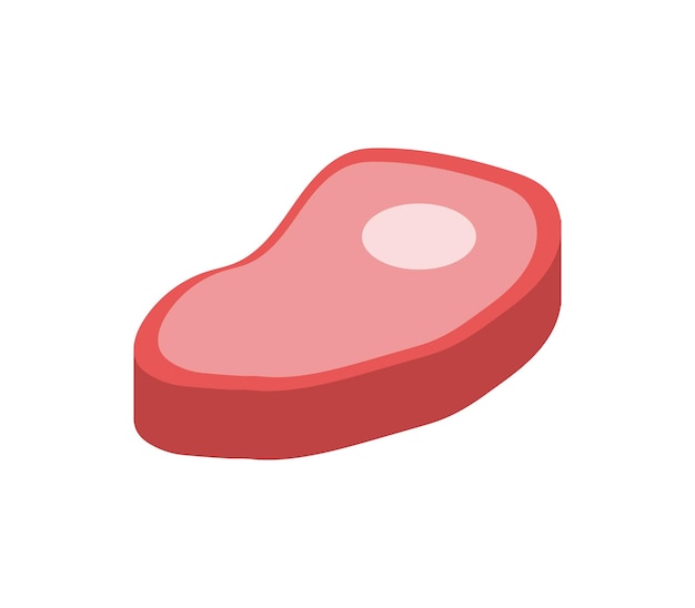 slice of meat isometric