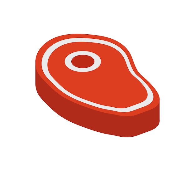 slice of meat isometric