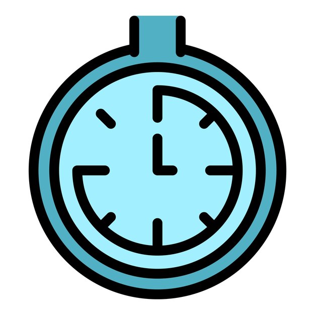 Slimming time icon Outline slimming time vector icon color flat isolated