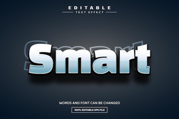 Smart 3D editable text effect template
