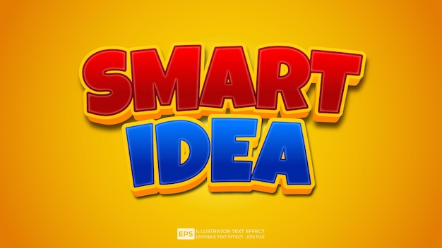 Smart Idea editable text effect font