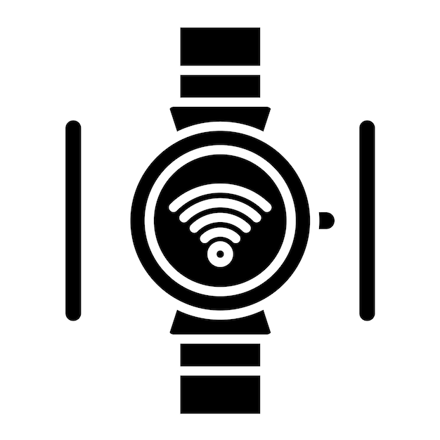 Smart Material Glyph Solid Black Illustration
