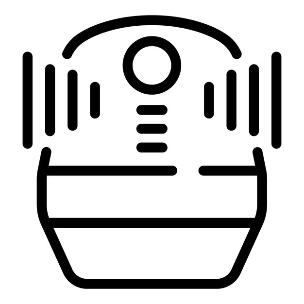 Smart personal assistant icon outline vector Virtual command agent Interactive automation device