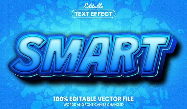 smart text, font style editable text effect