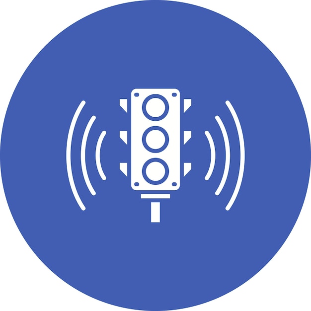 Smart Traffic Light icon vector image Can be used for Artificial Intelligence