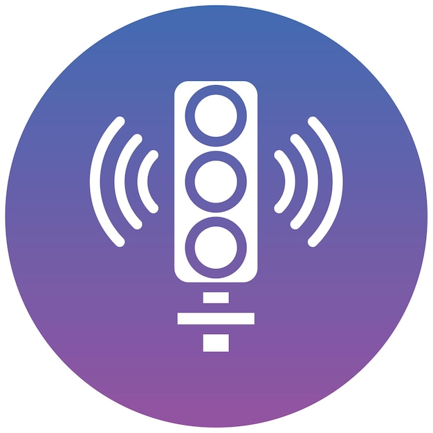 Smart Traffic Light Vector Illustration