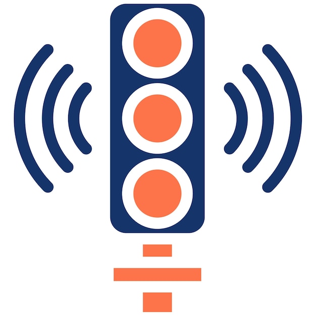 Smart Traffic Light Vector Illustration
