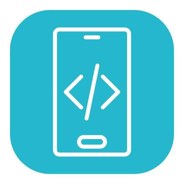 smartphone coding vector icons