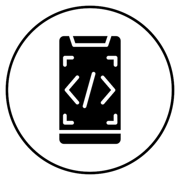 Smartphone Coding Vector Illustration