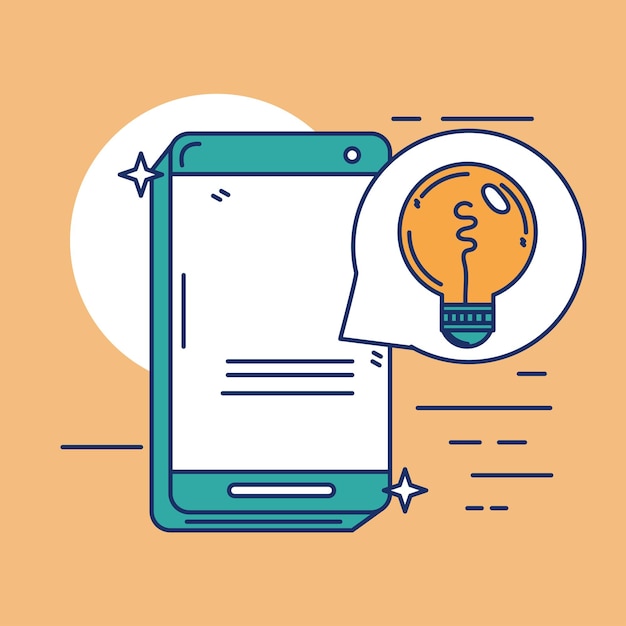 Smartphone device creativity idea cartoon