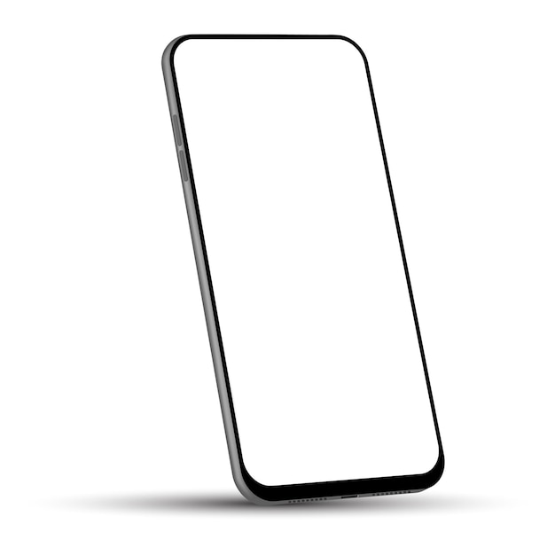 Smartphone Mockup on white background Mobile phone isolated image