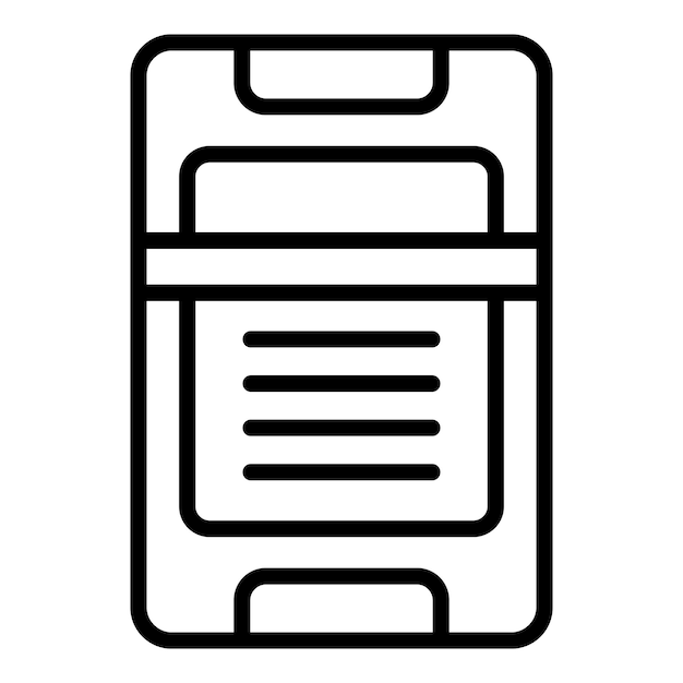 smartphone museum ticket icon outline vector stub pass old history