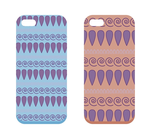 Smartphone seamless pattern cover protection Mobile phone case design smartphone case vector cover