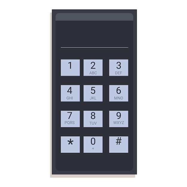 smartphone showing numerical keypad with letters for messaging