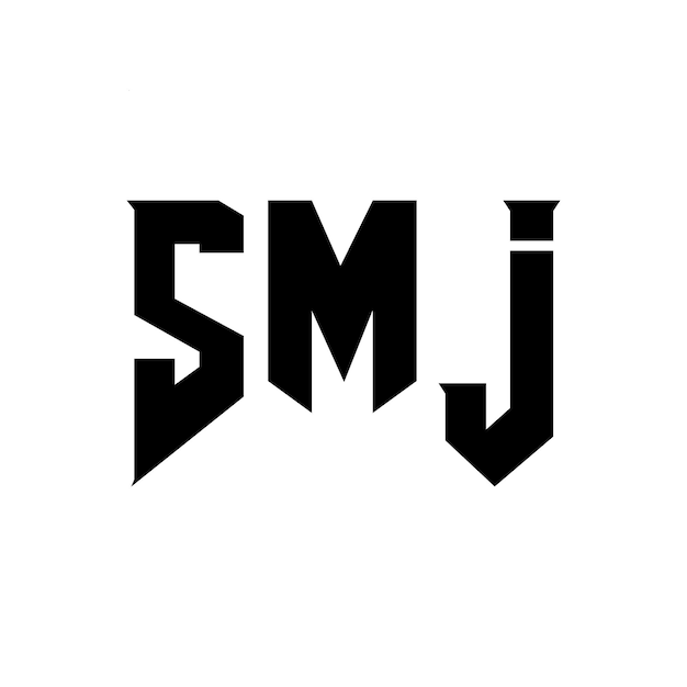 SMJ letter logo design for technology company SMJ logo design black and white color combination SMJ logo SMJ vector SMJ design SMJ icon SMJ alphabet SMJ typography logo design