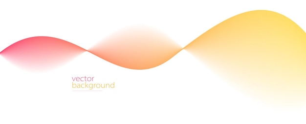 Smooth flow of wavy shape with gradient vector abstract background red and yellow design curve line energy motion