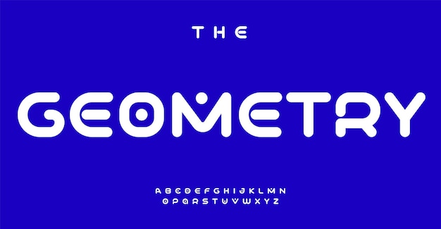 smooth geometric typeface bold modern letters rounded futuristic font for digital tech branding