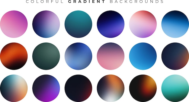 smooth pastel background set for digital user interfaces vector design