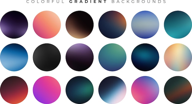 smooth soft gradient set for digital platforms vector eps