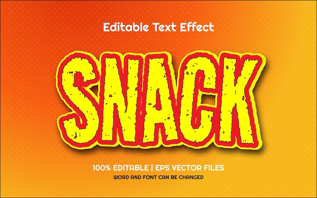 Snack 3d editable text effect