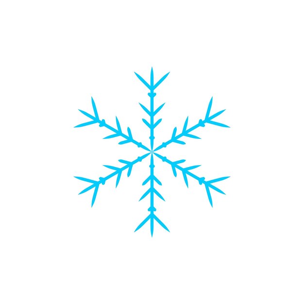 snow set with snowflake element winter