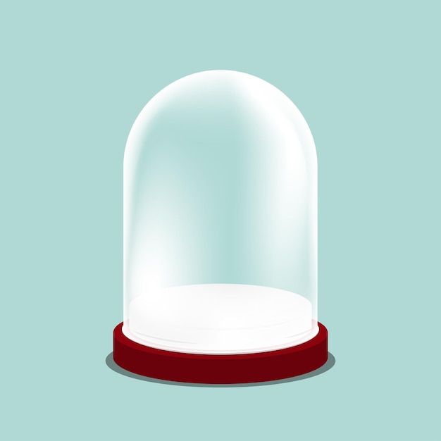 Snowball dome vector in cartoon style
