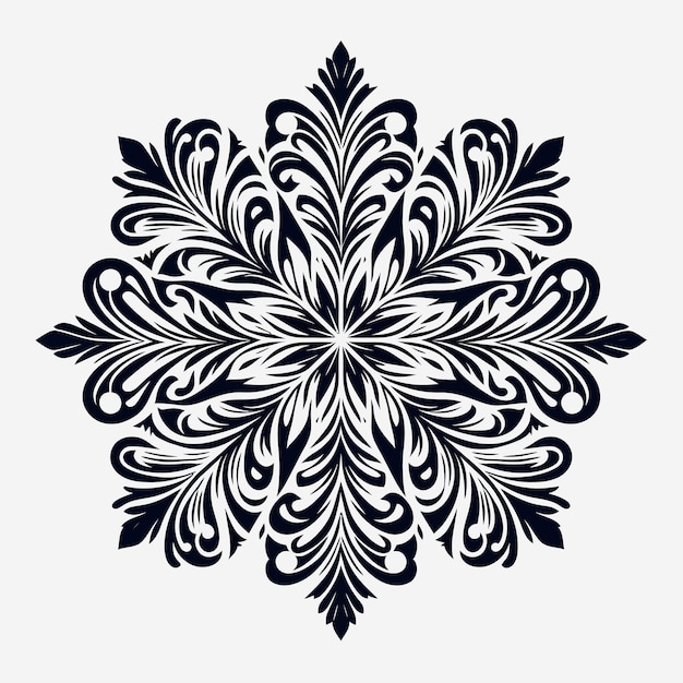 snowflake vector on solid white color background on eps 10 file