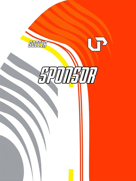 Soccer Jersey Design with Sponsor Logo and Modern Graphics