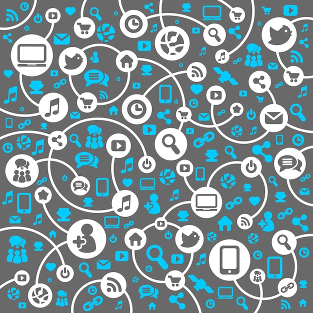 Social media background of the icons vector