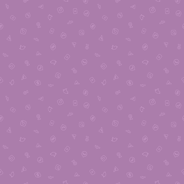 Social media icon seamless pattern Vector background