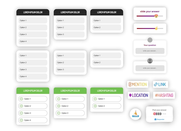 Social Media Interactive Stickers