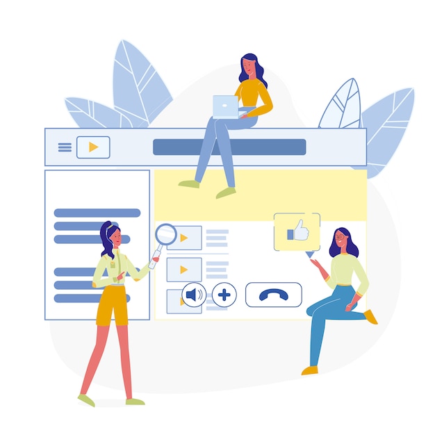 Social Media Marketing Flat  