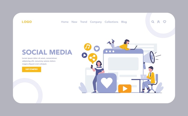 Social media web or landing page interactive online platforms for news sharing and discussions on