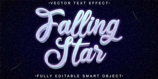 soft cute falling star vector fully editable smart object text effect