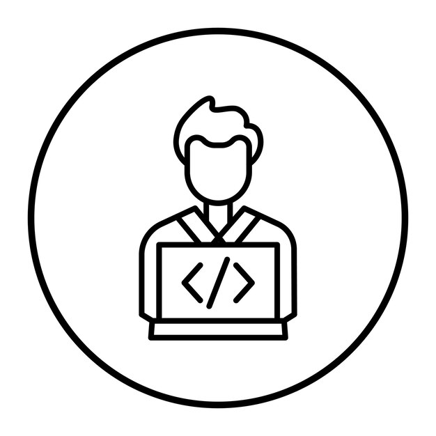 Software Developer Vector Illustration