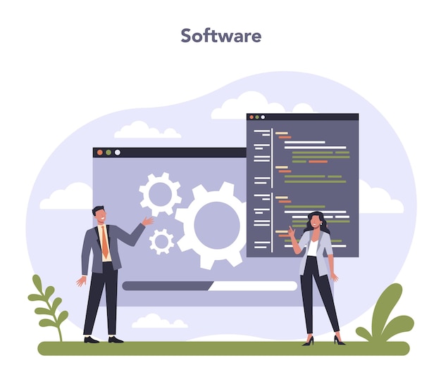 Software developing and data precessing industry sector of the economy
