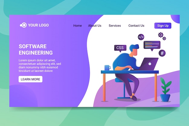 Software engineering landing page