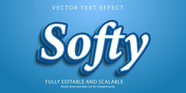 Softy text effect editable soft and stylish
