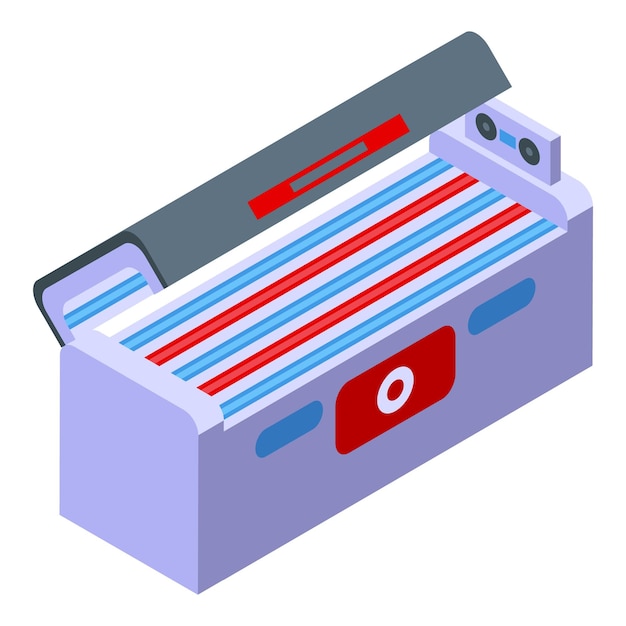 solarium hot icon isometric of solarium hot vector icon for web design isolated on white background