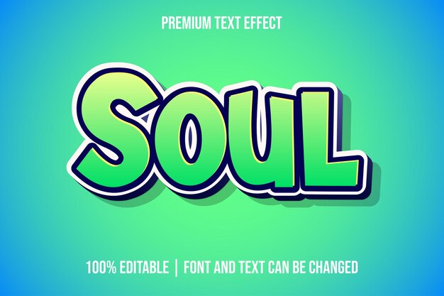 Soul Editable 3d Text Effect Templates