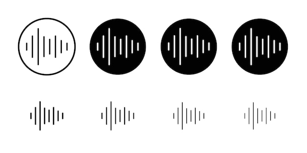 Sound wave icon Simple thin outline