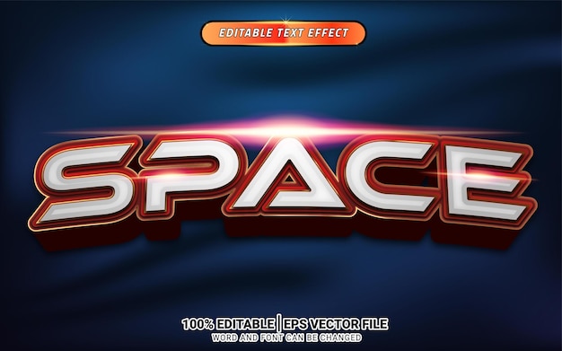 space future techno 3d text effect editable template design headline title