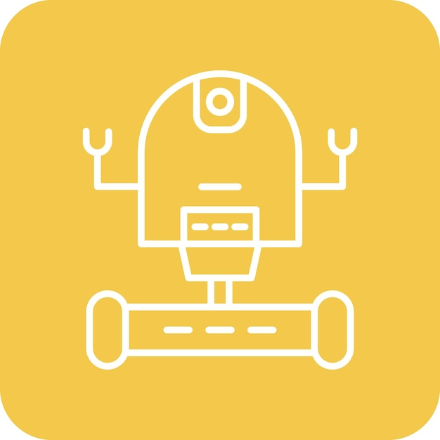 space robot icon vector image can be used for space technology