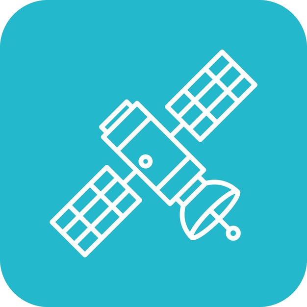 Space Satellite vector icon Can be used for Smart City iconset